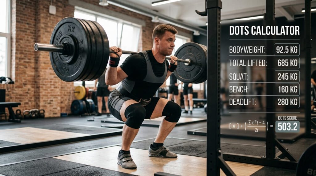 DOTS Calculator for comparing powerlifting performance relative to bodyweight